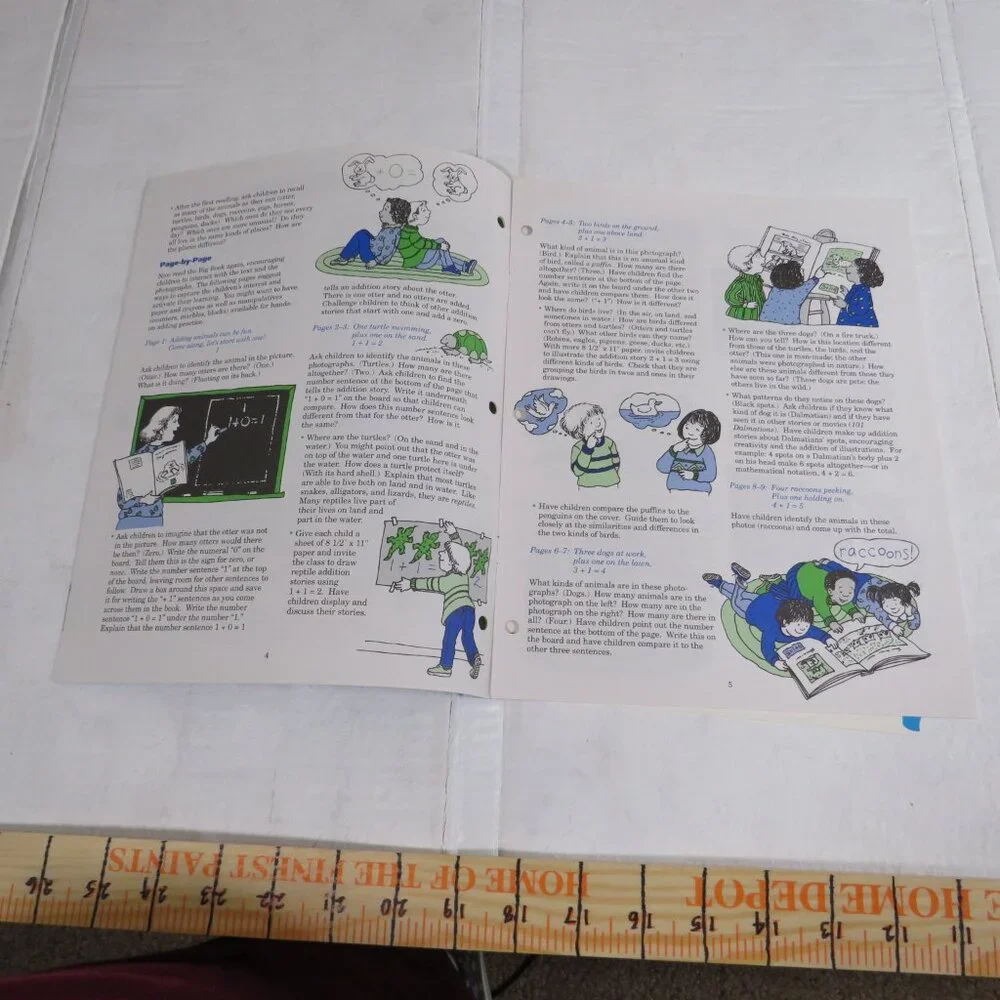 Adding Animals BIG BOOK (almost 2 feet tall) with teacher pages CLASSROOM SIZE